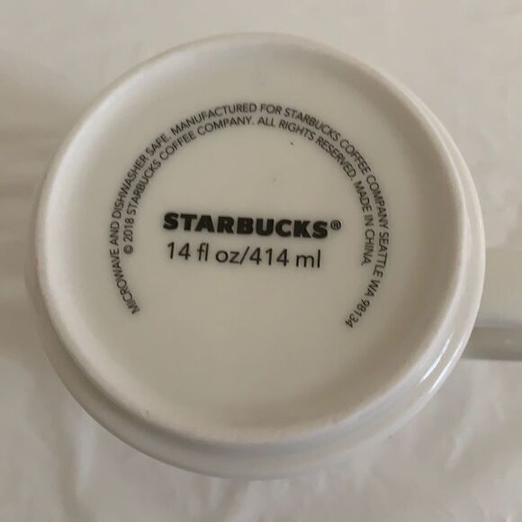 Starbucks Ivory and Black Seattle, WA 14 Oz Collectible Coffee  Mug - Picture 3 of 5